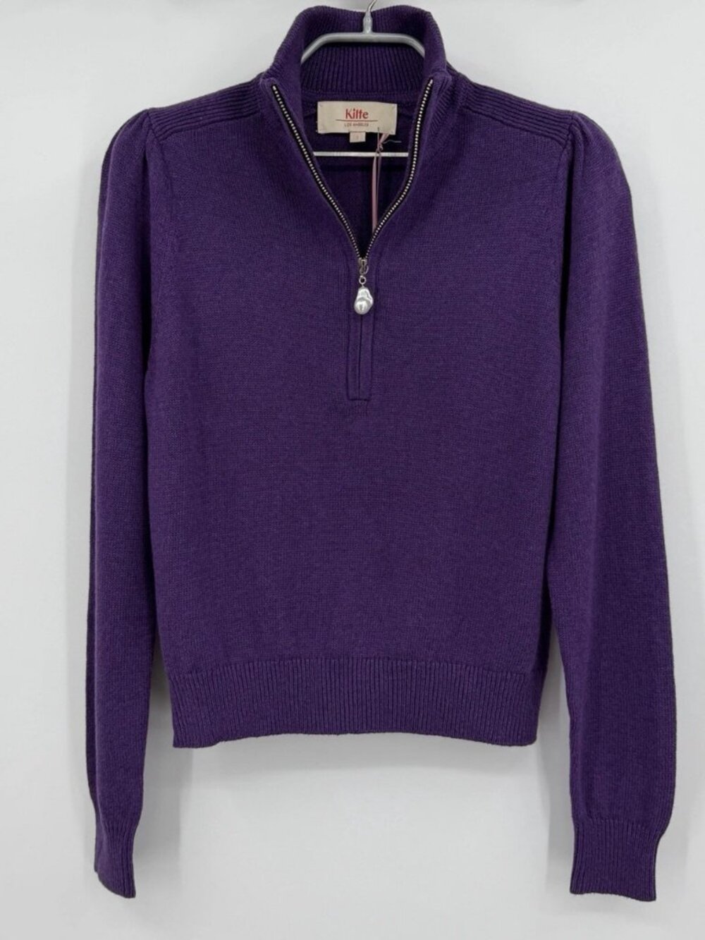 Kilte Collection The Taylor Quarter Zip Pullover Sweater 2/M Cotton-Cashmere